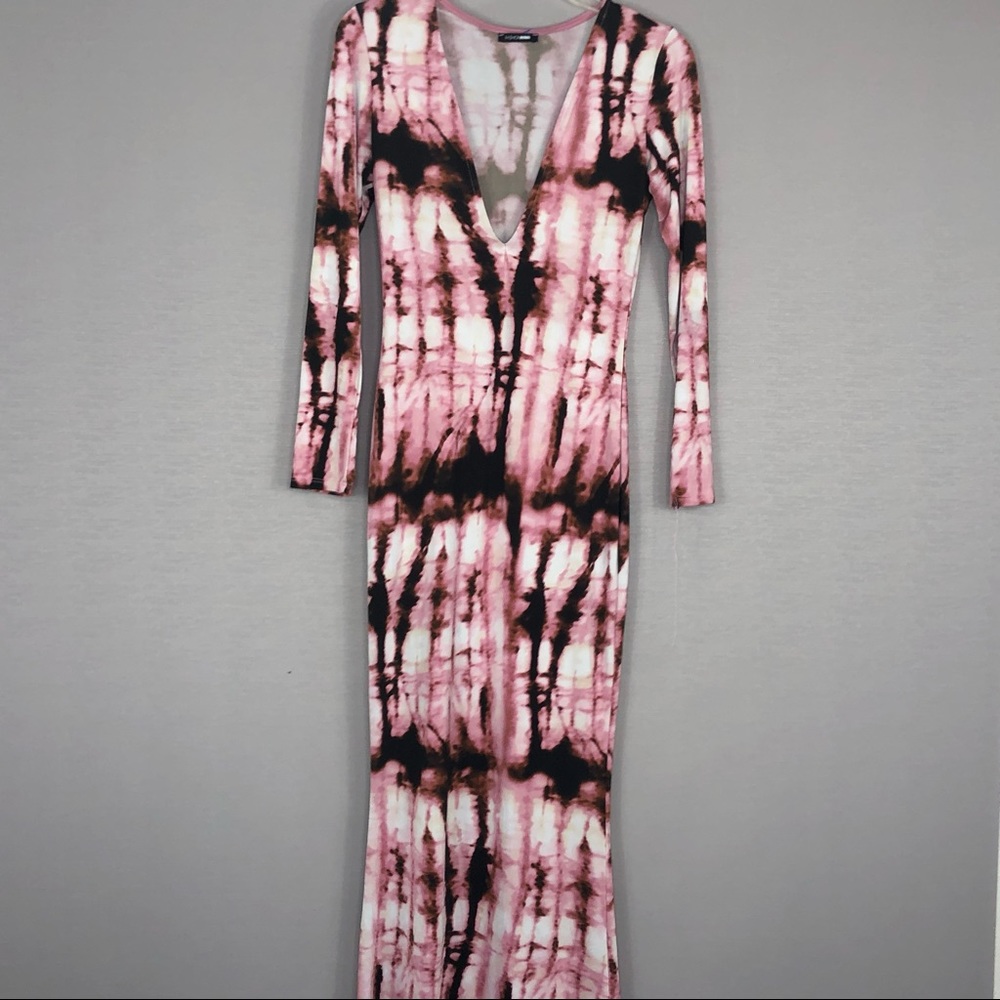Fashion Nova Purple Tie Dye Maxi Dress. SZ M